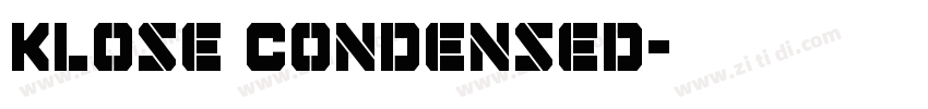 Klose Condensed字体转换